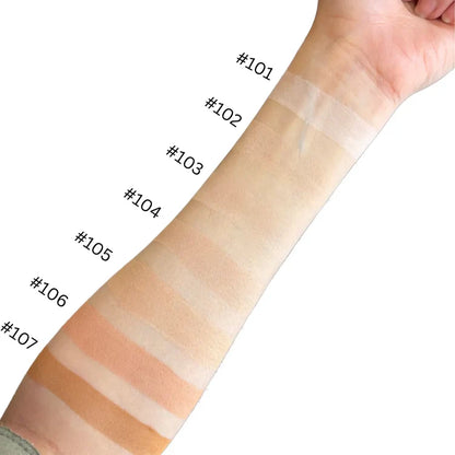 arm with shade swatches 101 to 107