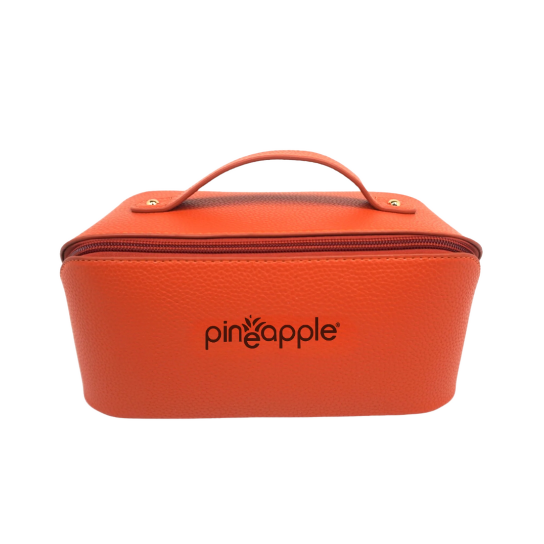 orange makeup bag